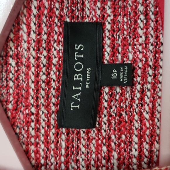 Tweed like unstructured red talbots jacket 16p - Picture 2 of 5